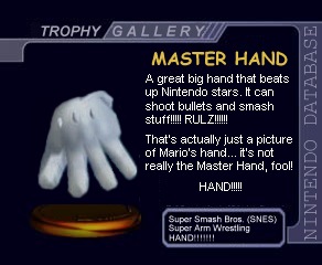 Master Hand Trophy