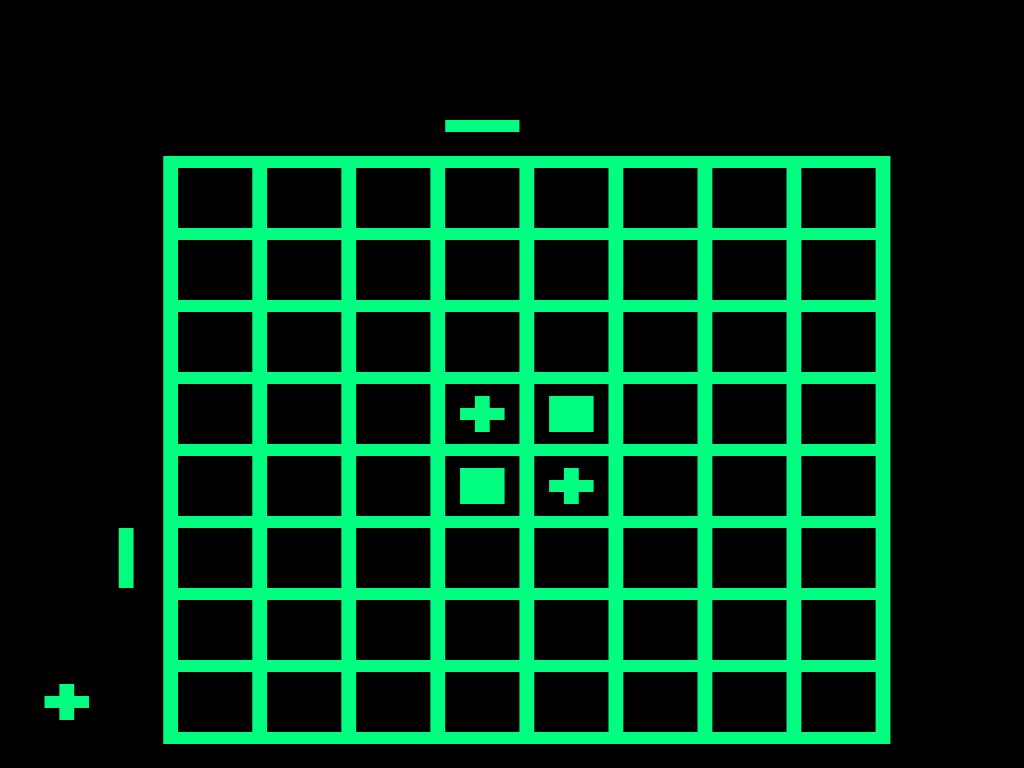 Screenshot of the first player's turn in Computer Othello