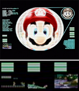 Mario video clips during FLUDD's scan