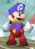 Mario in his reverse colours outfit