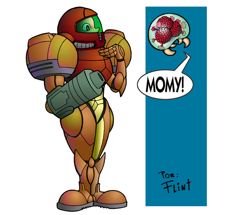 Samus Aran art by FlintofMother3 © 2005