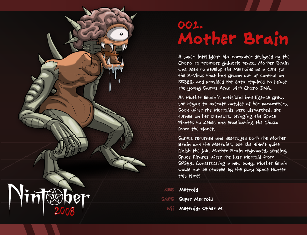 Mother Brain art by Fryguy64 © 2008-2012