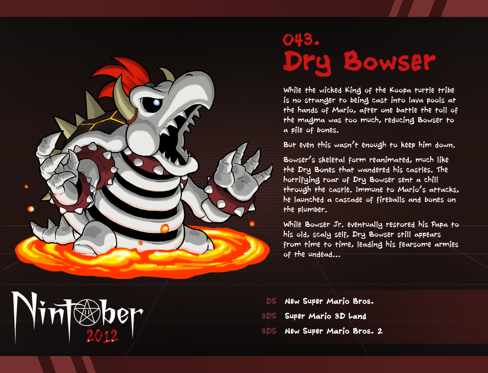 Dry Bowser art by Fryguy64 © 2012