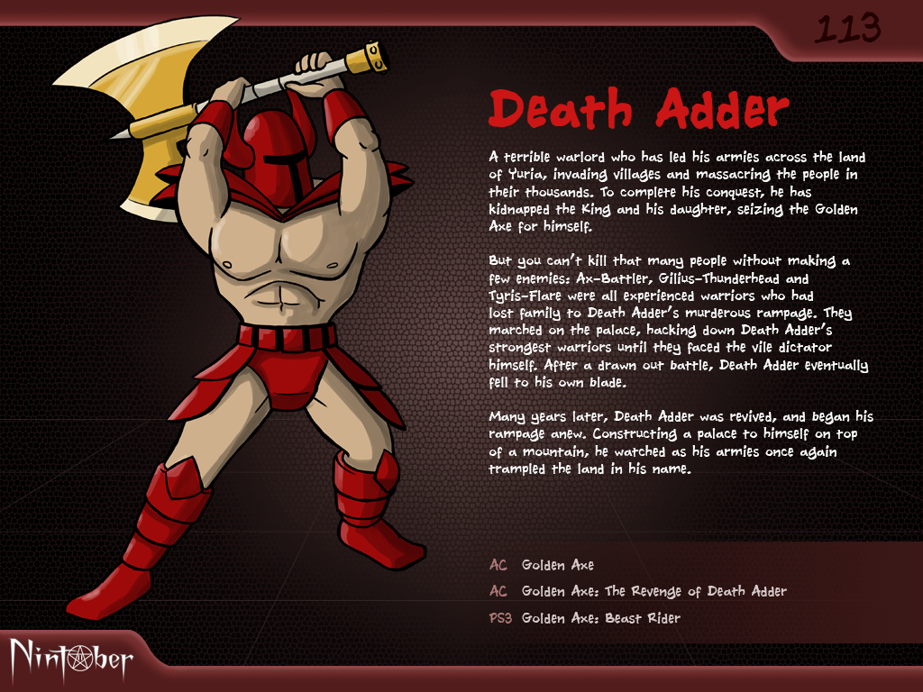 Death Adder art by Fryguy64 © 2014