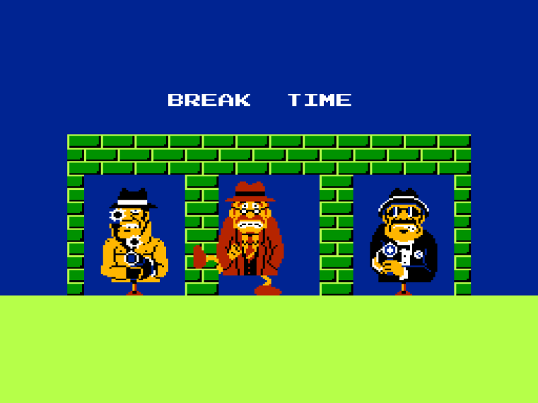 Break Time screen in VS. Hogan's Alley