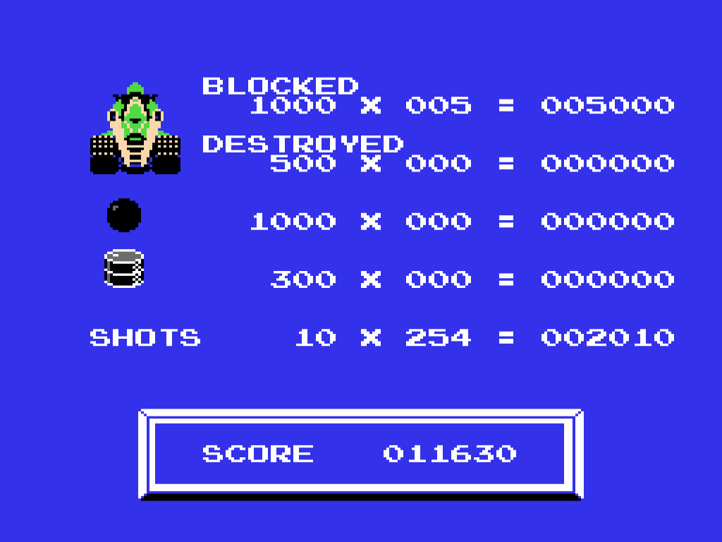 Screenshot of the Score screen
