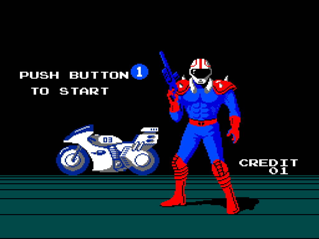 Mach Rider on the Push Start screen