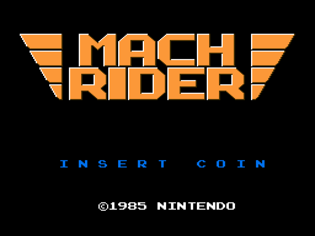 VS. Mach Rider title screen