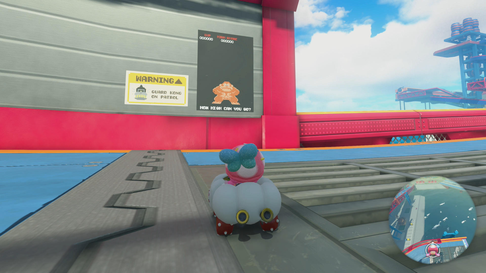 Screenshot of DK Spaceport at a distance