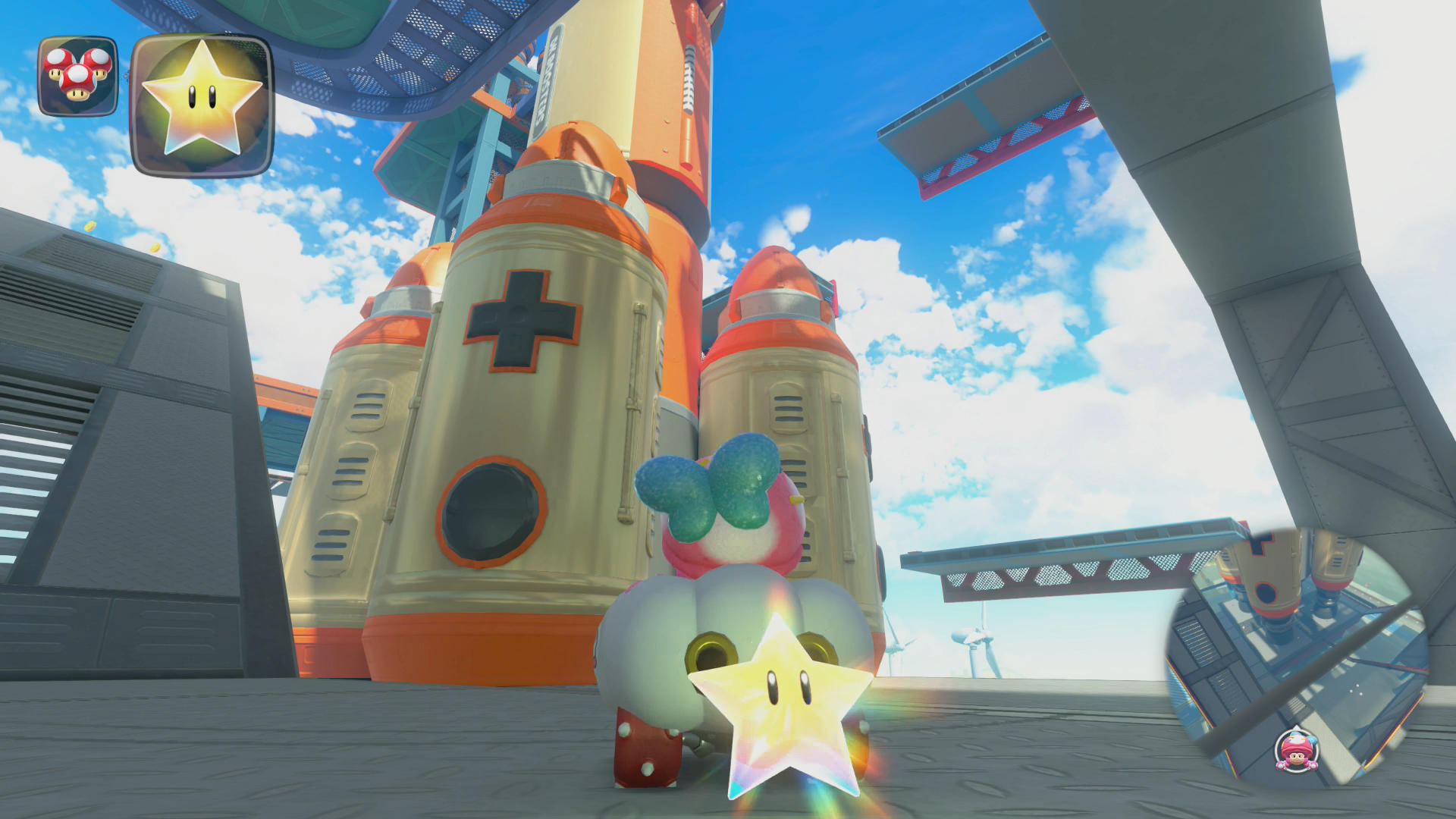 Screenshot of DK Spaceport at a distance